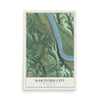 Map of Hartford City, West Virginia, 12 x 18 inch unframed archival matte print
