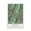 Map of Hedgesville, West Virginia, 12 x 18 inch unframed archival matte print
