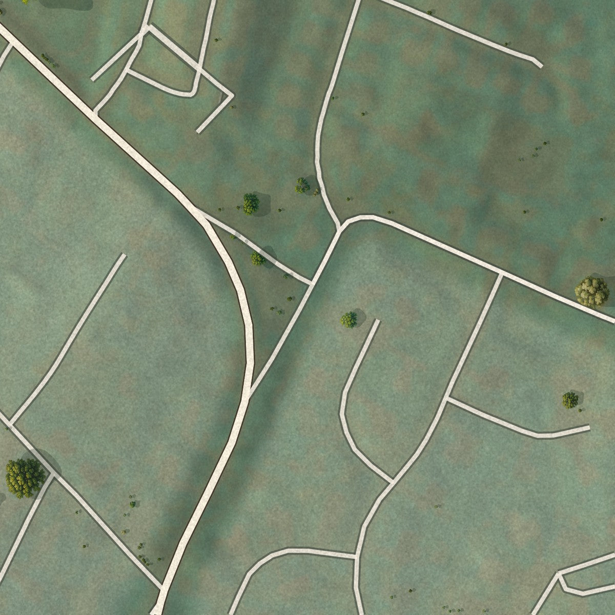 Second close-up of the map of Hedgesville, West Virginia print showing more streets and buildings
