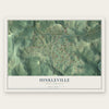 Hinkleville, West Virginia map print, the full design