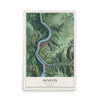 Map of Hinton, West Virginia, 12 x 18 inch unframed archival matte print