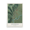 Map of Huttonsville, West Virginia, 12 x 18 inch unframed archival matte print
