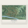 Kanawha, West Virginia map print, the full design