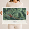 Map of Logan, West Virginia, 12 x 18 inch unframed archival matte print