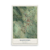Map of Masontown, West Virginia, 12 x 18 inch unframed archival matte print