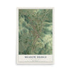 Map of Meadow Bridge, West Virginia, 12 x 18 inch unframed archival matte print