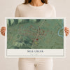 Map of Mill Creek, West Virginia, 12 x 18 inch unframed archival matte print