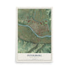 Map of Petersburg, West Virginia, 12 x 18 inch unframed archival matte print