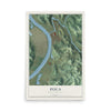 Map of Poca, West Virginia, 12 x 18 inch unframed archival matte print