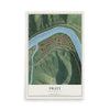 Map of Pratt, West Virginia, 12 x 18 inch unframed archival matte print