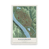 Map of Ravenswood, West Virginia, 12 x 18 inch unframed archival matte print
