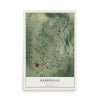 Map of Reedsville, West Virginia, 12 x 18 inch unframed archival matte print