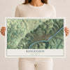Map of Ronceverte, West Virginia, 12 x 18 inch unframed archival matte print