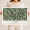 Map of Salem, West Virginia, 12 x 18 inch unframed archival matte print