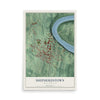 Map of Shepherdstown, West Virginia, 12 x 18 inch unframed archival matte print