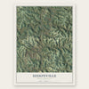 Sissonville, West Virginia map print, the full design