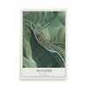 Map of Sylvester, West Virginia, 12 x 18 inch unframed archival matte print