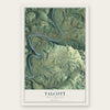 Talcott, West Virginia map print, the full design
