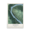 Map of Thurmond, West Virginia, 12 x 18 inch unframed archival matte print
