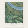 Waverly, West Virginia map print, the full design