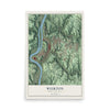 Map of Weirton, West Virginia, 12 x 18 inch unframed archival matte print