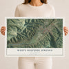 Map of White Sulphur Springs, West Virginia, 12 x 18 inch unframed archival matte print