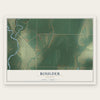 Boulder, Wyoming map print, the full design