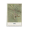 Map of Burns, Wyoming, 12 x 18 inch unframed archival matte print