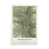 Map of Diamondville, Wyoming, 12 x 18 inch unframed archival matte print