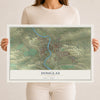 Map of Douglas, Wyoming, 12 x 18 inch unframed archival matte print
