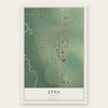 Etna, Wyoming map print, the full design