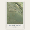 Hill View Heights, Wyoming map print, the full design