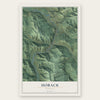 Hoback, Wyoming map print, the full design