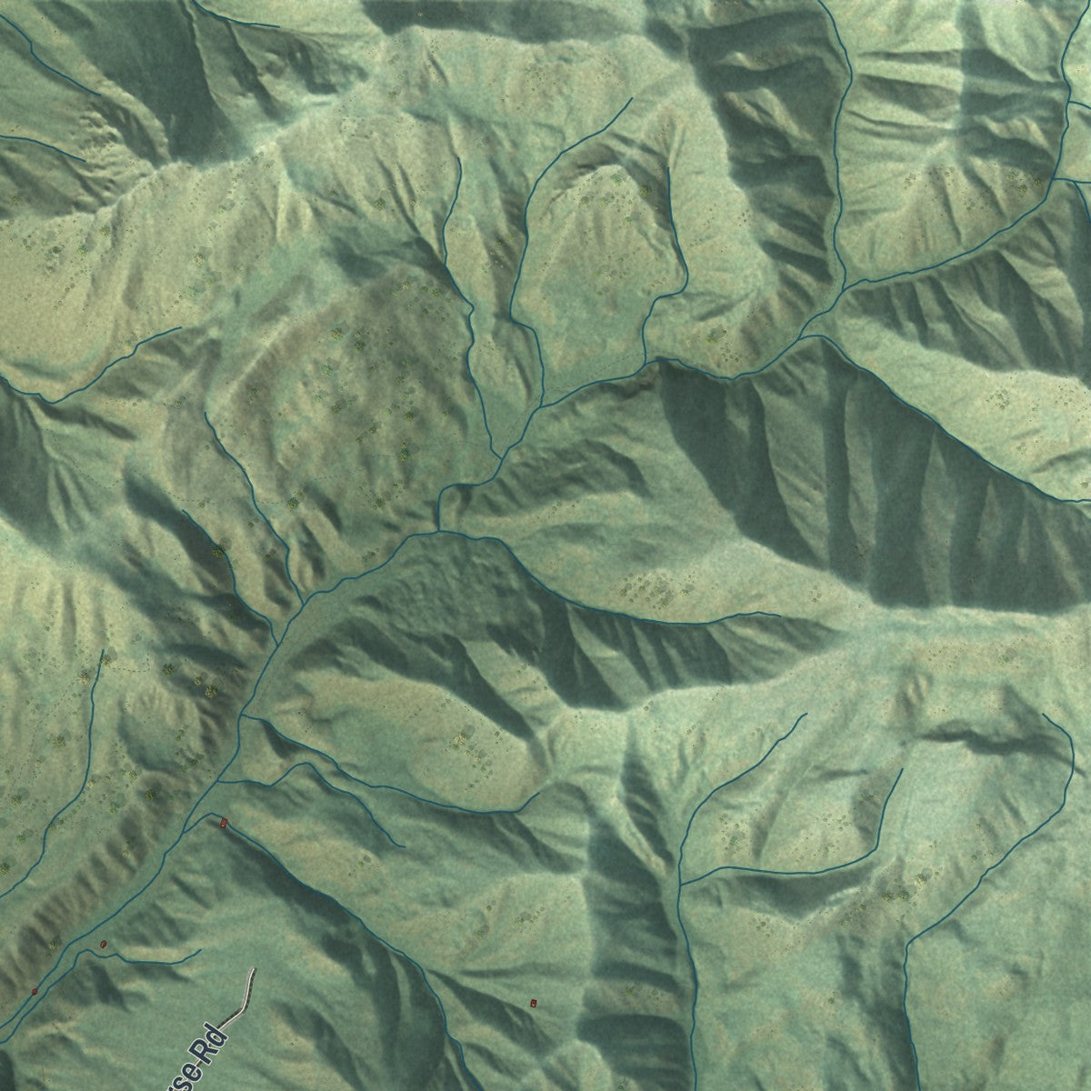 Close-up of the map of Hoback, Wyoming print showing street and building detail