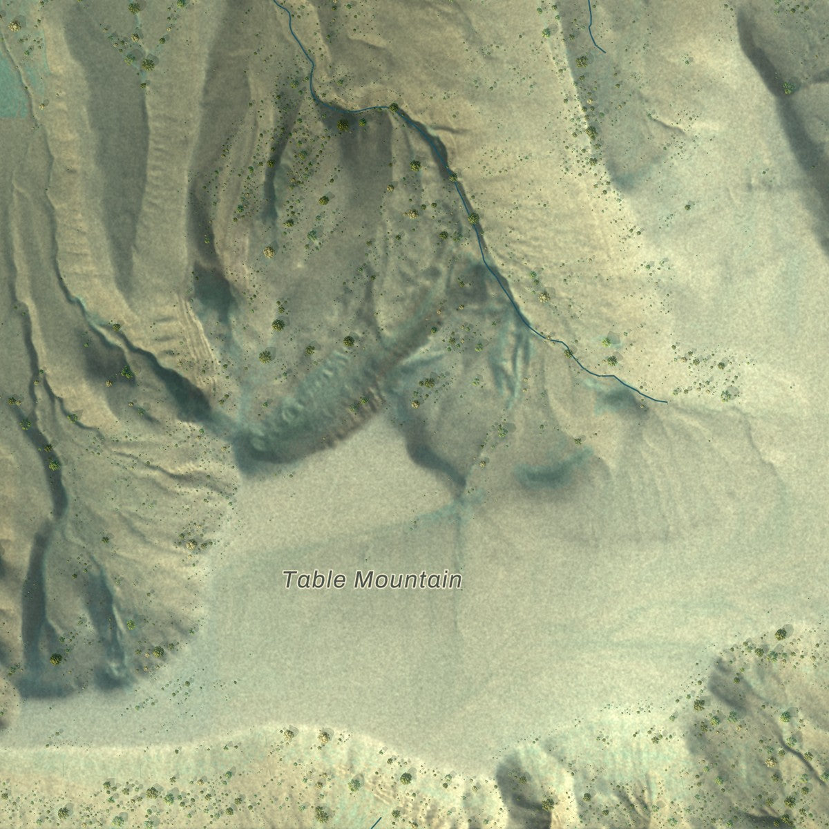 Second close-up of the map of Lander, Wyoming print showing more streets and buildings