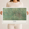 Map of Lusk, Wyoming, 12 x 18 inch unframed archival matte print