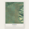 Nordic, Wyoming map print, the full design