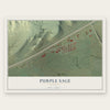 Purple Sage, Wyoming map print, the full design