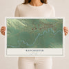Map of Ranchester, Wyoming, 12 x 18 inch unframed archival matte print