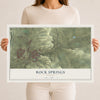 Map of Rock Springs, Wyoming, 12 x 18 inch unframed archival matte print