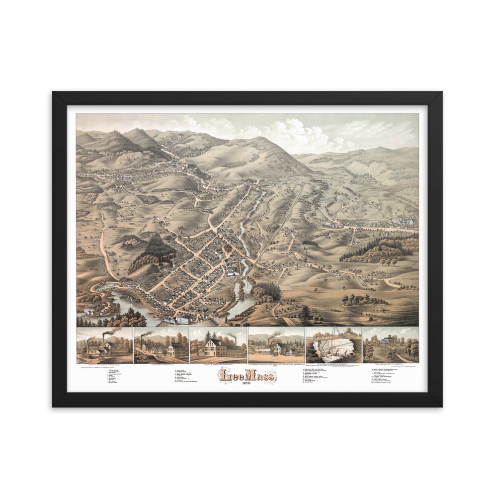 Lee, Massachusetts 1878 Framed - Available at KNOWOL