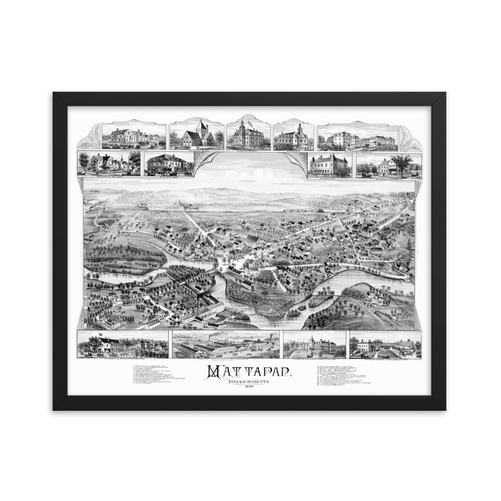 Mattapan, MA 1890 Framed - Available at KNOWOL