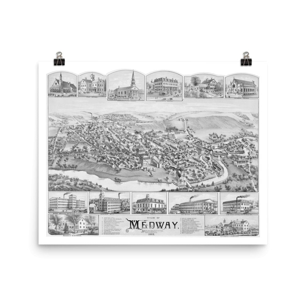 Medway, MA 1887 Map - Available at KNOWOL