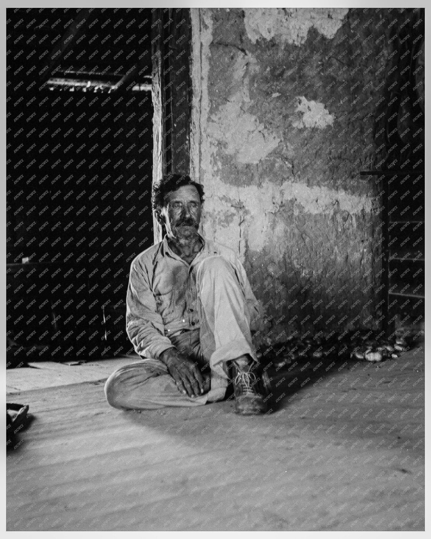 Mexican Field Hand Working on New Mexico Farm August 1936 Vintage Photograph - Available at KNOWOL
