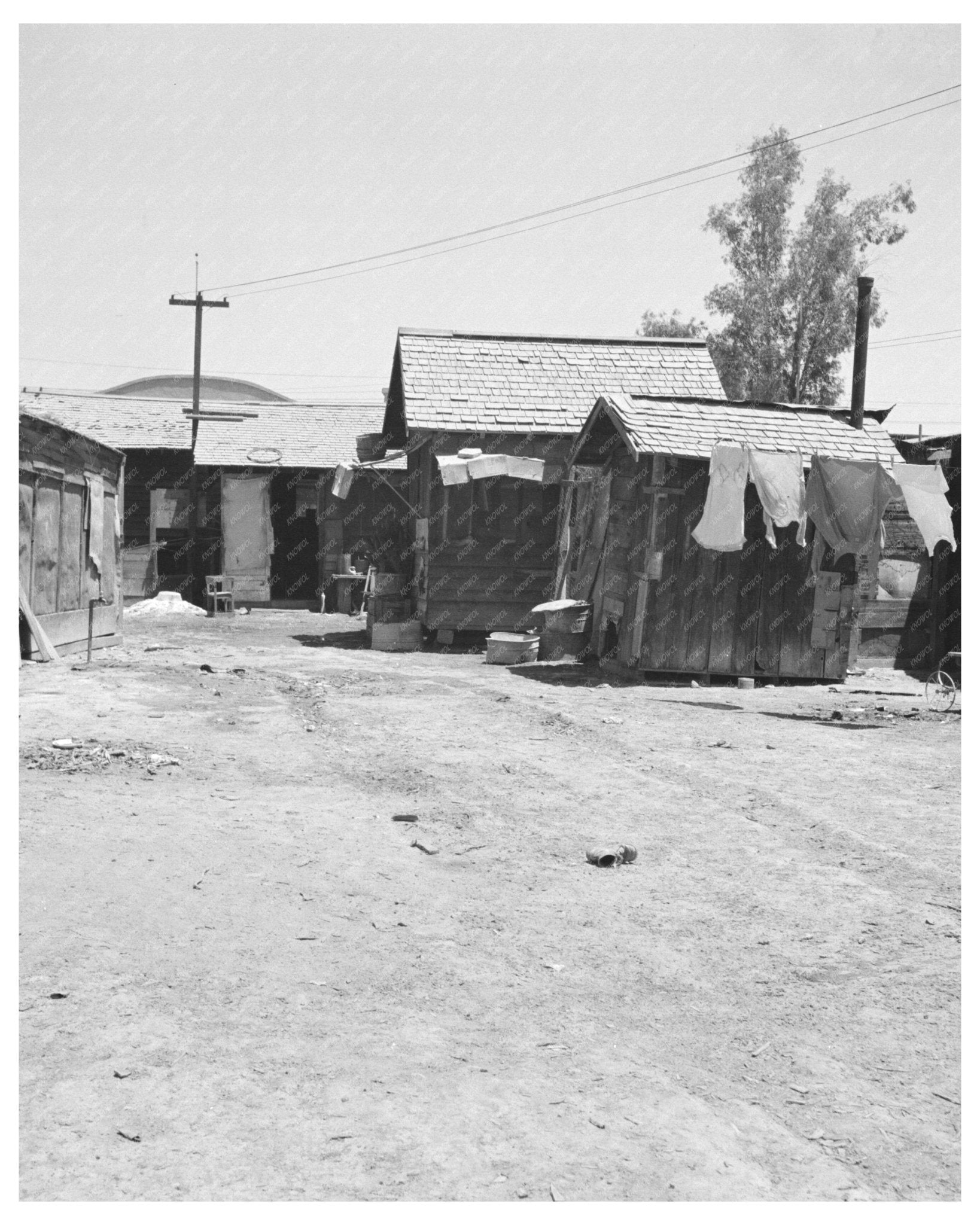 Mexican Field Workers Homes Brawley Imperial Valley California 1935 Vintage Photo - Available at KNOWOL