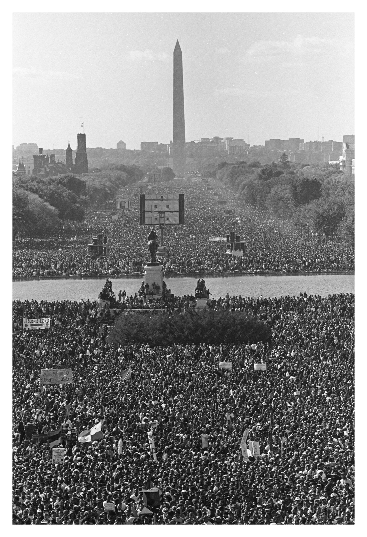 Million Man March Aerial View 1995 Vintage Image - Available at KNOWOL