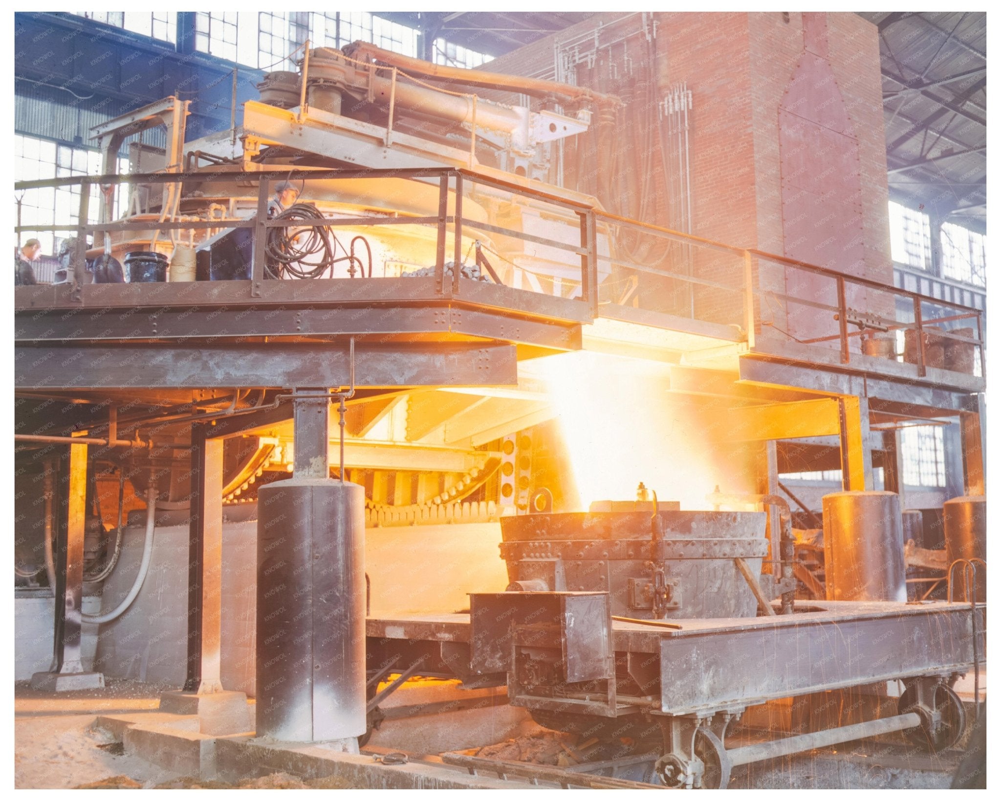 Molten Steel Pouring from Electric Furnace 1941 - Available at KNOWOL