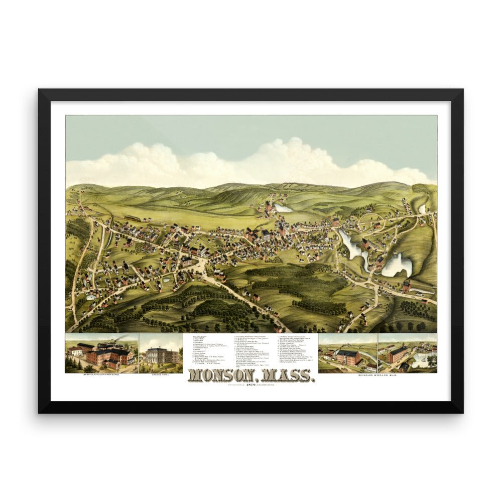 Monson, Mass 1879 Framed - Available at KNOWOL