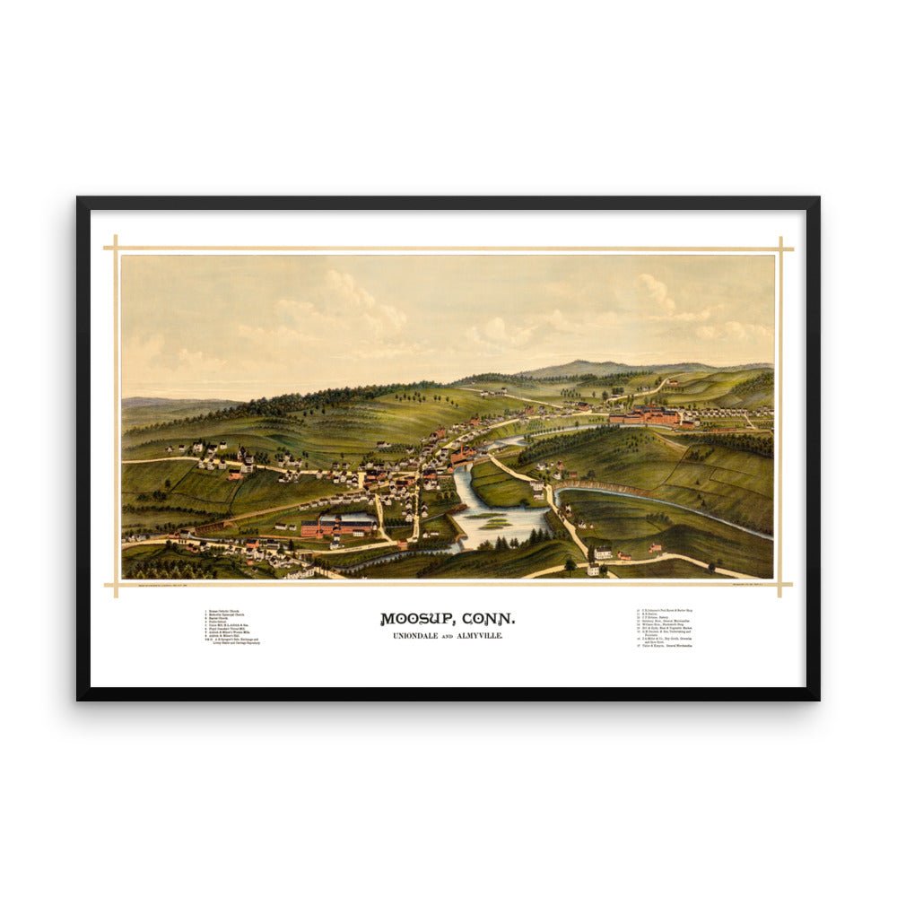 Moosup, CT 1889 Framed - Available at KNOWOL