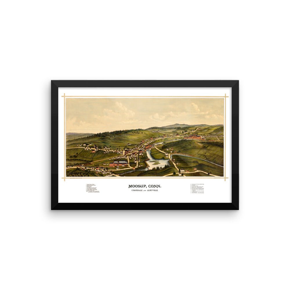 Moosup, CT 1889 Framed - Available at KNOWOL